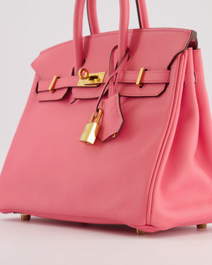 Hermès Birkin 25 Retourne Bag in Rose D'Été Swift Leather with Gold Hardware