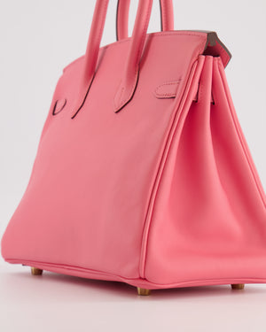 Hermès Birkin 25 Retourne Bag in Rose D'Été Swift Leather with Gold Hardware