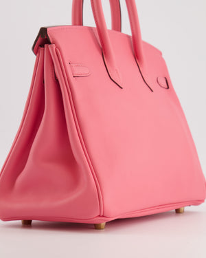 Hermès Birkin 25 Retourne Bag in Rose D'Été Swift Leather with Gold Hardware