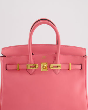 Hermès Birkin 25 Retourne Bag in Rose D'Été Swift Leather with Gold Hardware