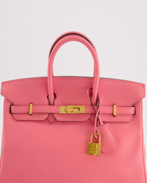 Hermès Birkin 25 Retourne Bag in Rose D'Été Swift Leather with Gold Hardware