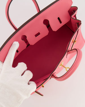 Hermès Birkin 25 Retourne Bag in Rose D'Été Swift Leather with Gold Hardware