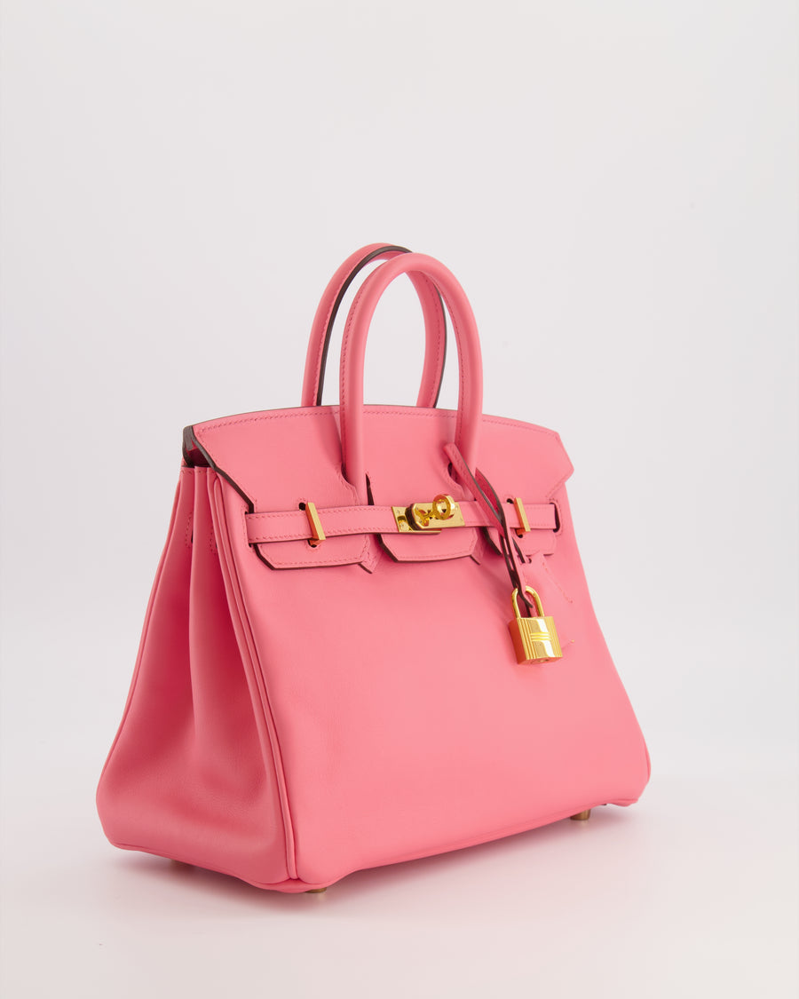 Hermès Birkin 25 Retourne Bag in Rose D'Été Swift Leather with Gold Hardware