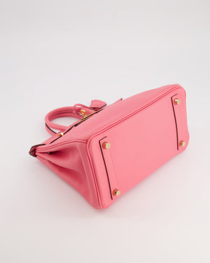Hermès Birkin 25 Retourne Bag in Rose D'Été Swift Leather with Gold Hardware