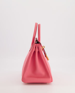 Hermès Birkin 25 Retourne Bag in Rose D'Été Swift Leather with Gold Hardware