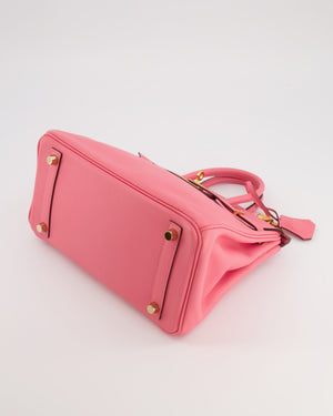 Hermès Birkin 25 Retourne Bag in Rose D'Été Swift Leather with Gold Hardware