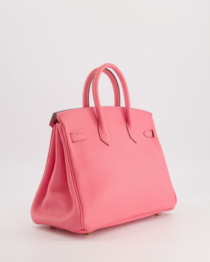 Hermès Birkin 25 Retourne Bag in Rose D'Été Swift Leather with Gold Hardware