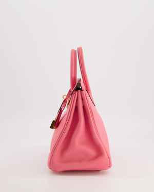 Hermès Birkin 25 Retourne Bag in Rose D'Été Swift Leather with Gold Hardware