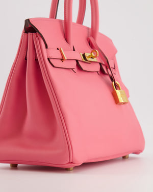 Hermès Birkin 25 Retourne Bag in Rose D'Été Swift Leather with Gold Hardware