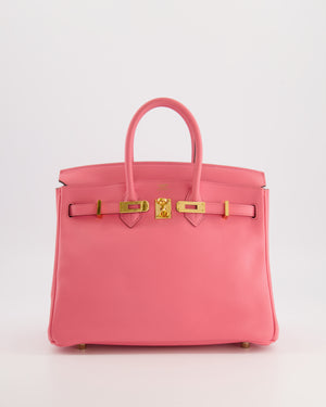 Hermès Birkin 25 Retourne Bag in Rose D'Été Swift Leather with Gold Hardware