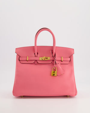 Hermès Birkin 25 Retourne Bag in Rose D'Été Swift Leather with Gold Hardware