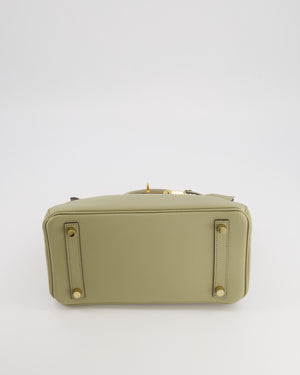 Hermès Birkin 25 Retourne Bag in Sauge Swift Leather with Gold Hardware