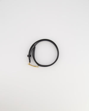 Christian Dior Saddle Belt in Black Calfskin Leather with Antique Gold CD Logo Buckle Size 75cm RRP £470