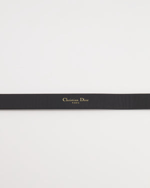 Christian Dior Saddle Belt in Black Calfskin Leather with Antique Gold CD Logo Buckle Size 75cm RRP £470
