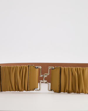 Fendi Brown and Black Velvet Zucca Motif Belt with Silver Hardware Size 75cm