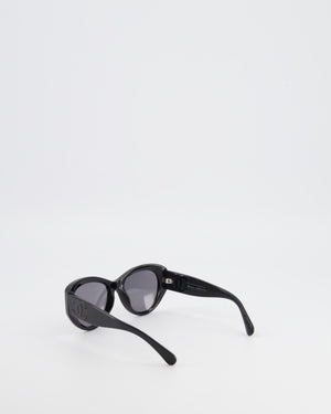 Chanel Black Butterfly Sunglasses with Black CC Logos