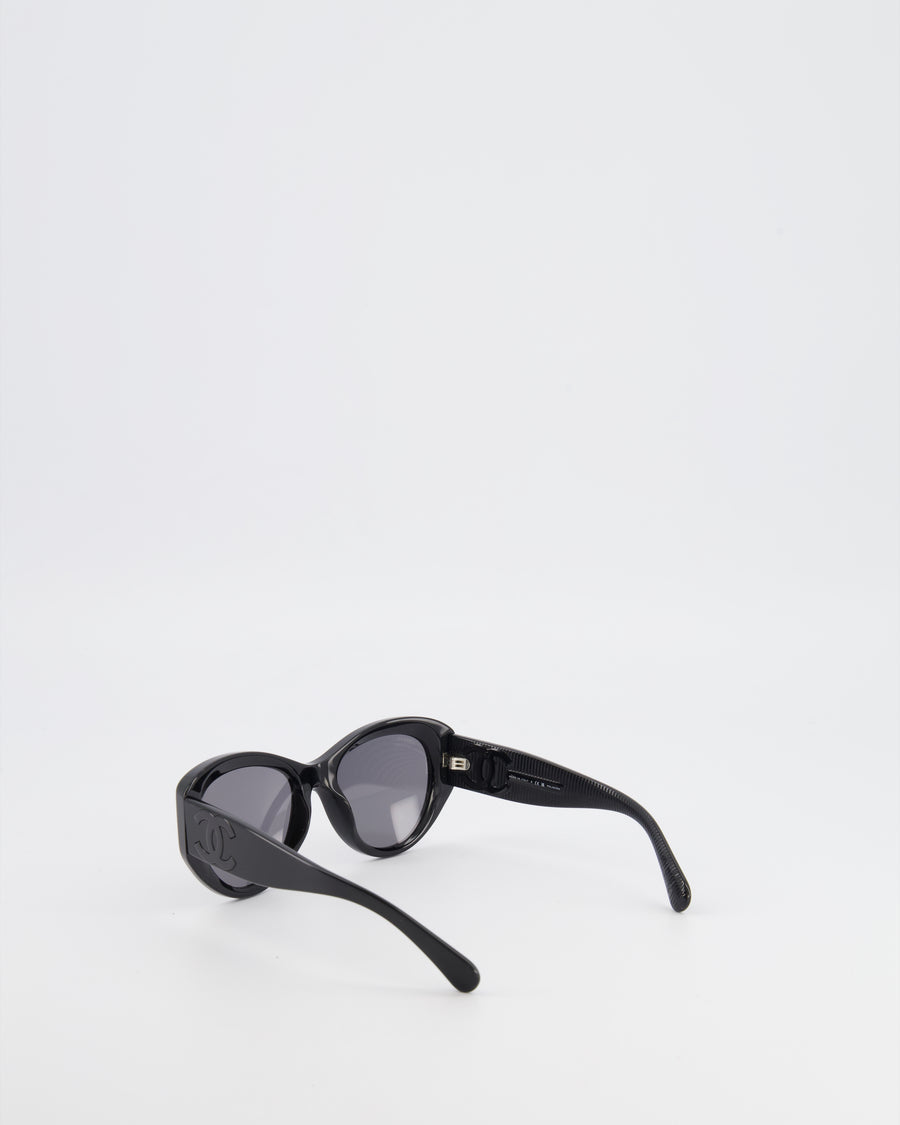 Chanel Black Butterfly Sunglasses with Black CC Logos