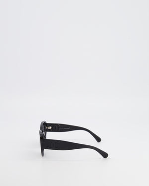 Chanel Black Butterfly Sunglasses with Black CC Logos