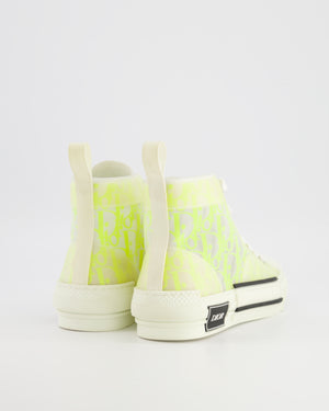 Christian Dior Neon Yellow and White B23 Oblique Trainers Size EU 38 RRP £900