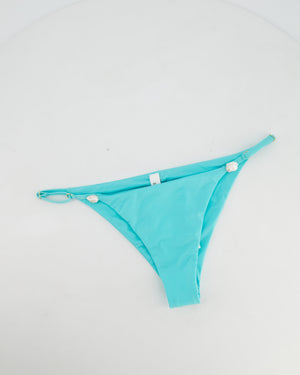 Sara Cristina Turquoise Pearl Embelished Halterneck Bikini Size S (UK 8)
