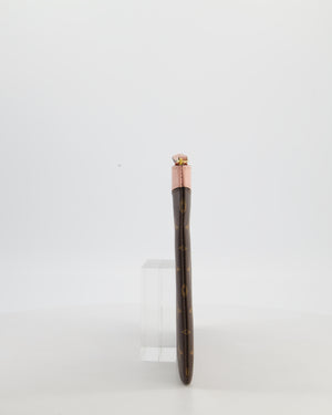 Louis Vuitton Brown and Rose Poudre Calfskin Monogram Daily Pouch with Gold Hardware