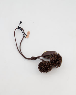 Miu Miu Brown Leather Dandelion Key Chain RRP: £320