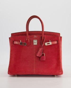 *HOT* Hermès Birkin 25 Verso Retourne Bag in Bougainvillea Lizard Niloticus Leather, Rose Shocking Interior with Palladium Hardware