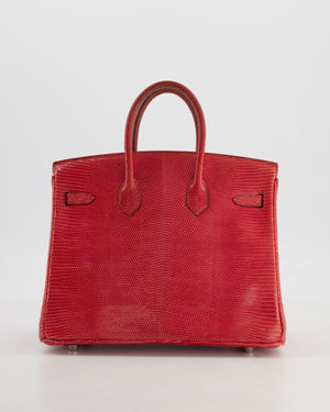 *HOT* Hermès Birkin 25 Verso Retourne Bag in Bougainvillea Lizard Niloticus Leather, Rose Shocking Interior with Palladium Hardware