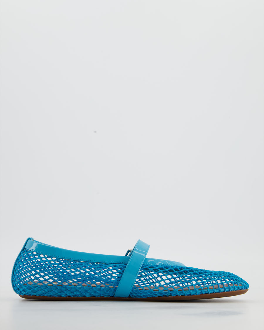 Alaia Blue Mesh Ballet Flats Size EU 38.5