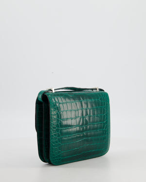 *HOT* Hermès Constance 18 Bag in Vert Bosphore Crocodile Porosus with Palladium Hardware