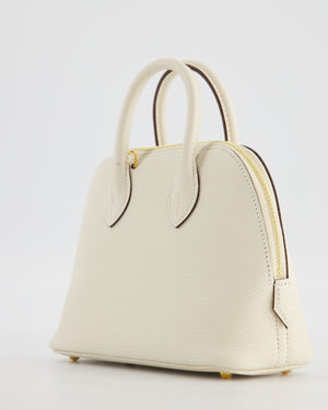 Hermès Mini Bolide in Nata Chevre Mysore Leather with Gold Hardware