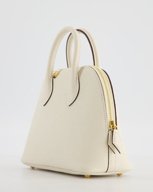 Hermès Mini Bolide in Nata Chevre Mysore Leather with Gold Hardware