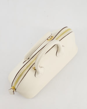Hermès Mini Bolide in Nata Chevre Mysore Leather with Gold Hardware