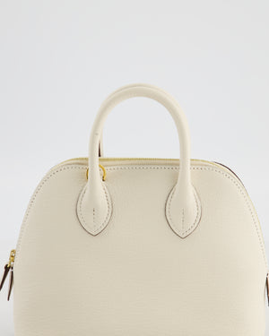 Hermès Mini Bolide in Nata Chevre Mysore Leather with Gold Hardware
