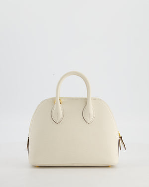 Hermès Mini Bolide in Nata Chevre Mysore Leather with Gold Hardware