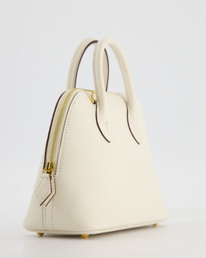 Hermès Mini Bolide in Nata Chevre Mysore Leather with Gold Hardware