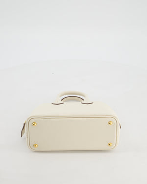 Hermès Mini Bolide in Nata Chevre Mysore Leather with Gold Hardware