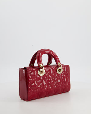 Christian Dior Small D-Joy in Cherry Patent Leather with Gold Hardware