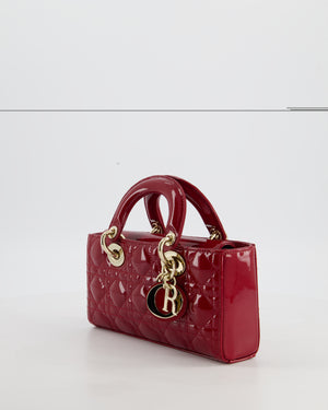 Christian Dior Small D-Joy in Cherry Patent Leather with Gold Hardware