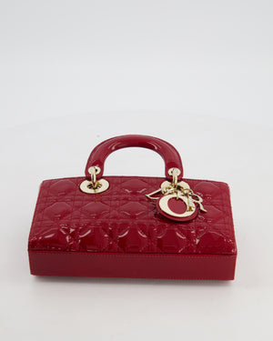 Christian Dior Small D-Joy in Cherry Patent Leather with Gold Hardware