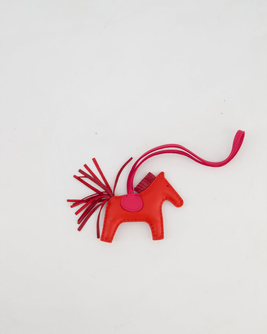 Hermes Rose Jaipur Rodeo in Leather PM Rodeo Bag Charm