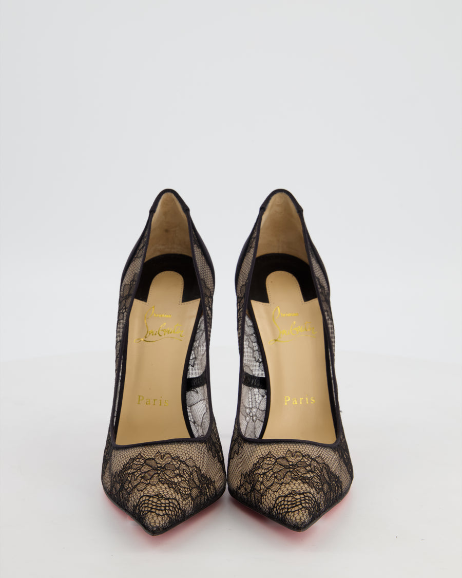 Christian Louboutin Black Lace Pigalle 120 Size EU 38