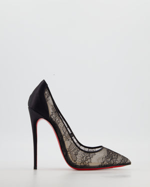 Christian Louboutin Black Lace Pigalle 120 Size EU 38