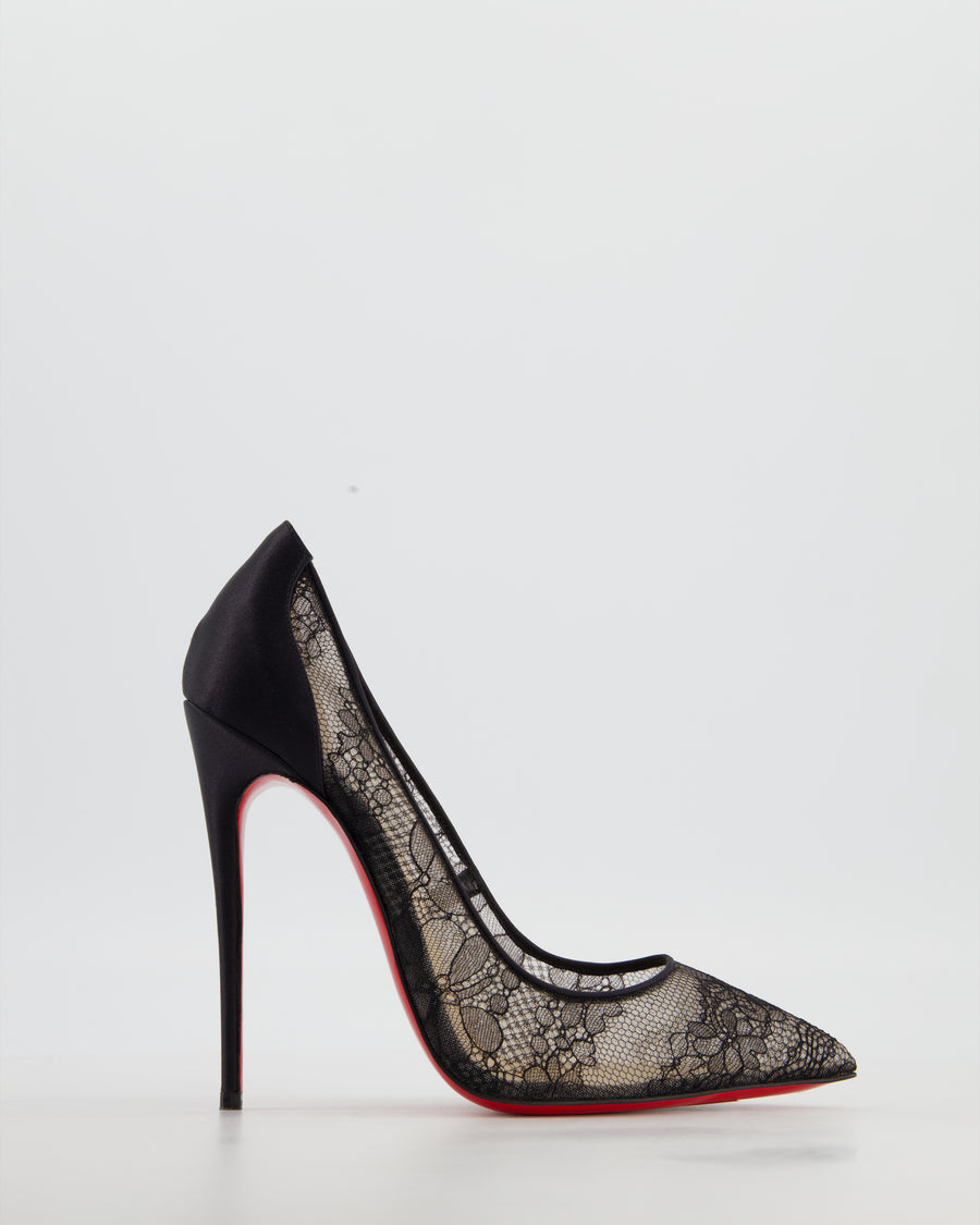 Christian Louboutin Black Lace Pigalle 120 Size EU 38