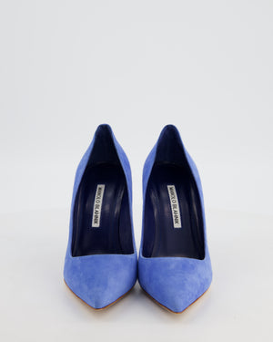 Manolo Blahnik Blue Suede BB 105 Size EU 37.5