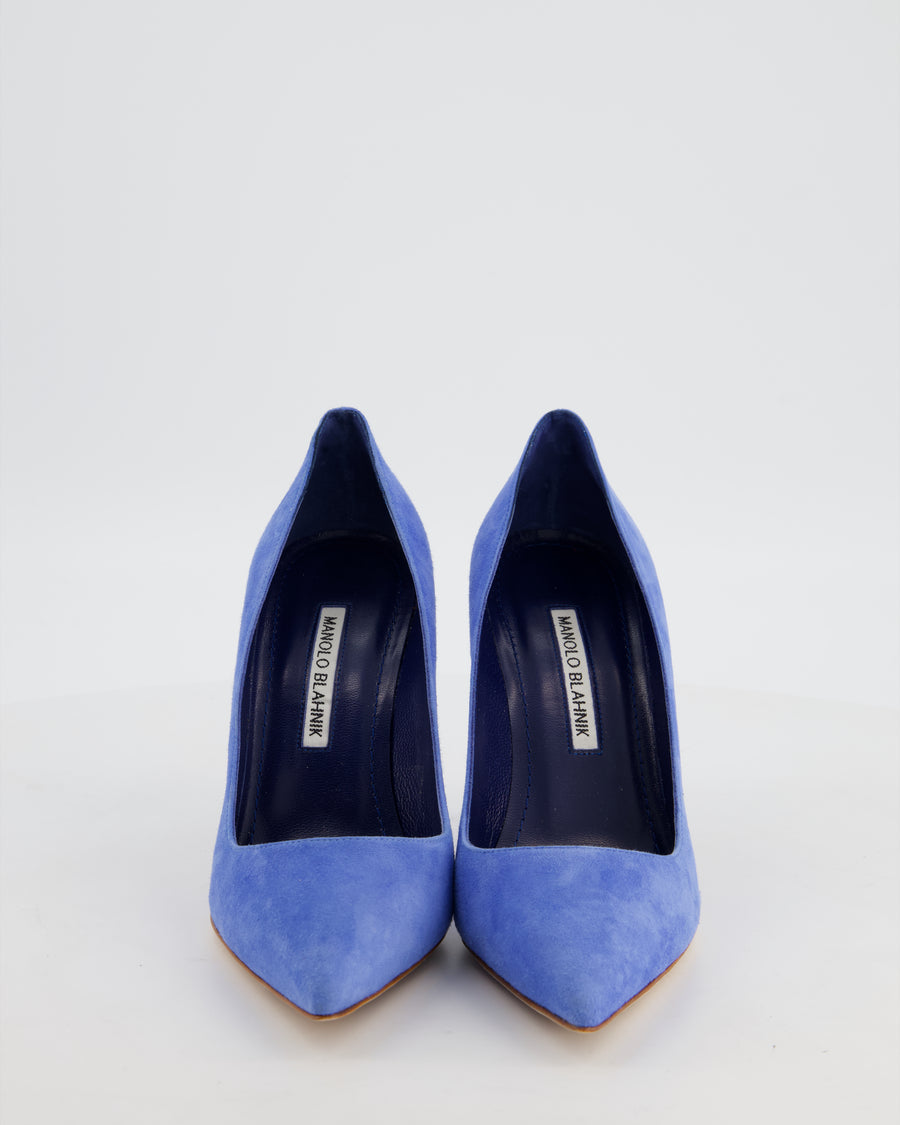 Manolo Blahnik Blue Suede BB 105 Size EU 37.5