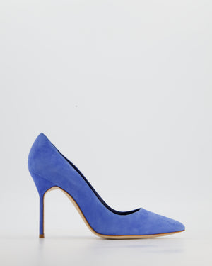 Manolo Blahnik Blue Suede BB 105 Size EU 37.5