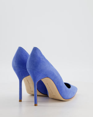 Manolo Blahnik Blue Suede BB 105 Size EU 37.5
