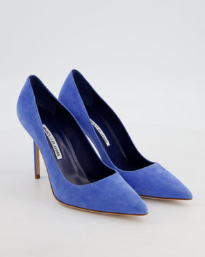 Manolo Blahnik Blue Suede BB 105 Size EU 37.5