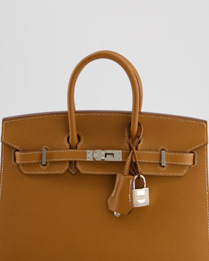 *RARE* Hermès Birkin 25 Sellier Bag in Gold Epsom Leather with Palladium Hardware